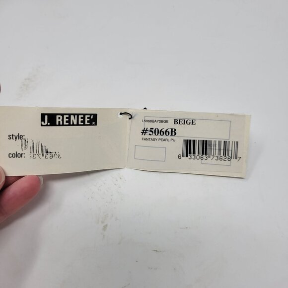 Vintage 80s Retro J. Renee Vinyl Plastic Crossbody Purse Handbag Fantasy Pearl S - Picture 9 of 14